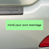 je eigen huwelijk bumpersticker (Op auto)
