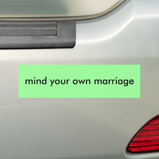je eigen huwelijk bumpersticker (Op auto)