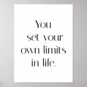 Je eigen limiet Poster (Voorkant)