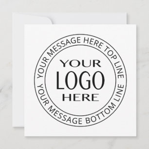 Je Eigen Logo & Aanpasbare Cirkeltekst Notitiekaartje