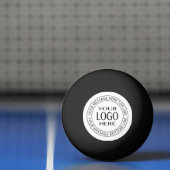 Je eigen logo & aanpasbare cirkeltekst pingpongbal (Net)