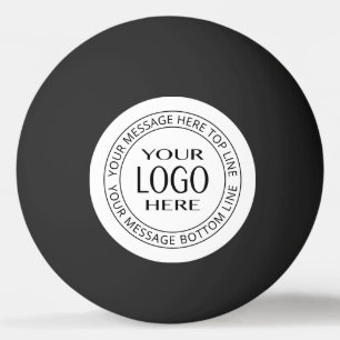 Je eigen logo & aanpasbare cirkeltekst pingpongbal