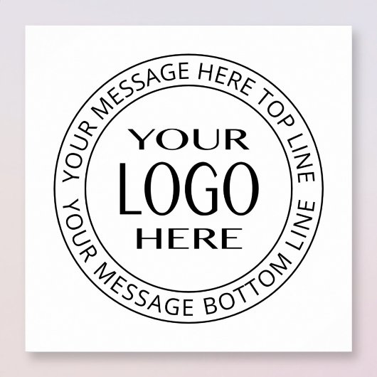 Je eigen logo & aanpasbare cirkeltekst poster