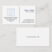 Je eigen Logo aanpassen - Gewoon wit Visitekaartje (Voorkant / Achterkant)