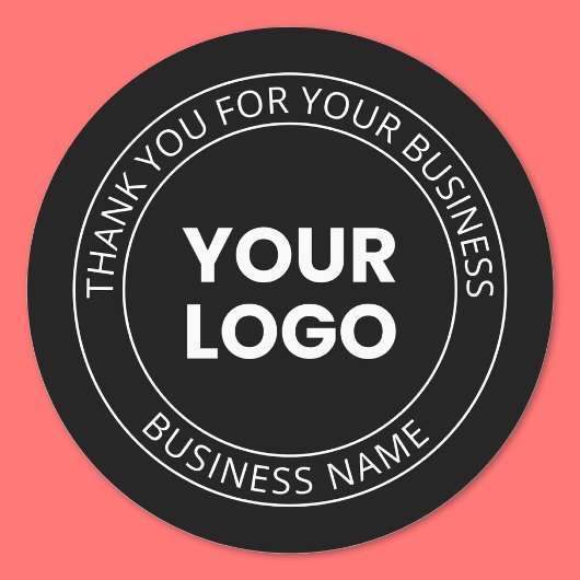 Je eigen logo & bedankbericht bewerkbaar labels