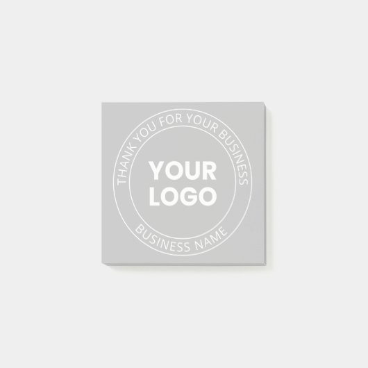 Je eigen logo & bedankbericht bewerkbaar post-it® notes (Voorkant)
