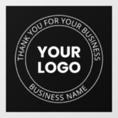 Je eigen logo & bedankbericht bewerkbaar raamsticker (Vel)