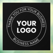 Je eigen logo & bedankbericht bewerkbaar raamsticker (Vel 3)