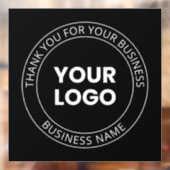 Je eigen logo & bedankbericht bewerkbaar raamsticker (Vel 2)