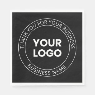 Je eigen logo & bedankbericht bewerkbaar servet