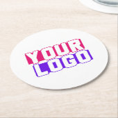 Je eigen Logo gebruiken Ronde Kartonnen Onderzetter (Gebogen)