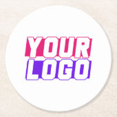 Je eigen Logo gebruiken Ronde Kartonnen Onderzetter (Voorkant)