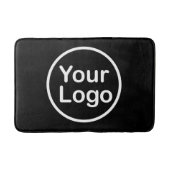 Je eigen Logo toevoegen | Zwarte achtergrond Badmat (Voorkant)