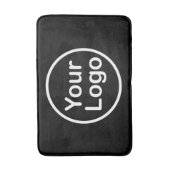 Je eigen Logo toevoegen | Zwarte achtergrond Badmat (Voorkant Verticaal)