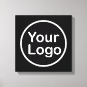Je eigen Logo toevoegen | Zwarte achtergrond Canvas Afdruk (Voorkant)