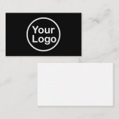Je eigen Logo toevoegen | Zwarte achtergrond Informatiekaartje (Voorkant / Achterkant)