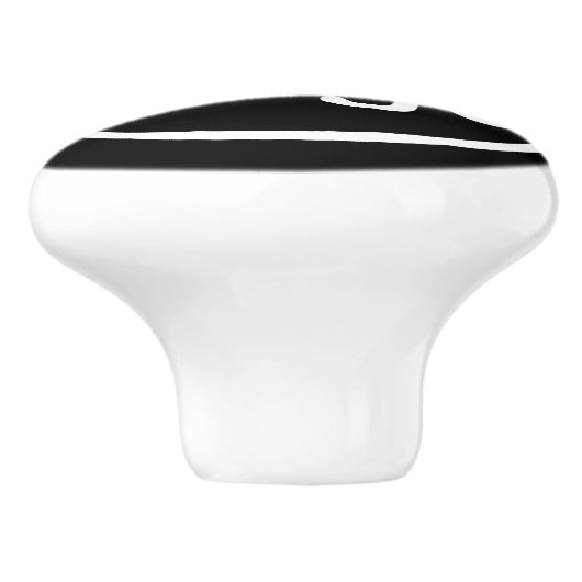 Je eigen Logo toevoegen | Zwarte achtergrond Keramische Knop (Zijkant)