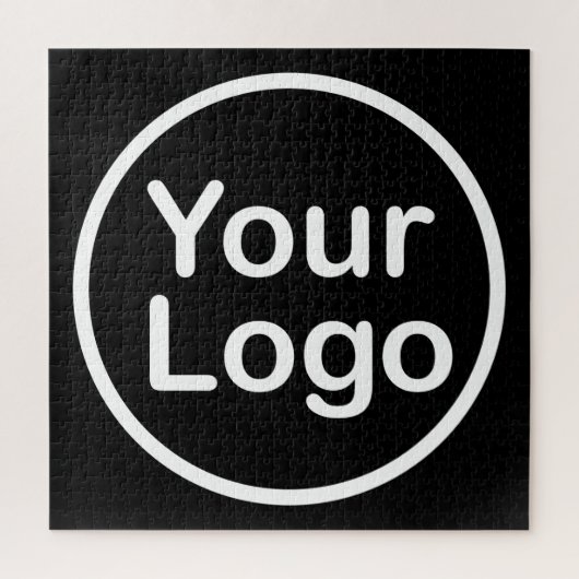 Je eigen Logo toevoegen | Zwarte achtergrond Legpuzzel (Verticaal)