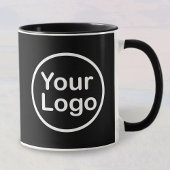 Je eigen Logo toevoegen | Zwarte achtergrond Mok