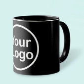 Je eigen Logo toevoegen | Zwarte achtergrond Mok