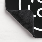 Je eigen Logo toevoegen | Zwarte achtergrond Muismat (Hoek)