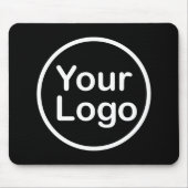 Je eigen Logo toevoegen | Zwarte achtergrond Muismat (Voorkant)