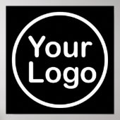 Je eigen Logo toevoegen | Zwarte achtergrond Poster (Voorkant)