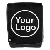 Je eigen Logo toevoegen | Zwarte achtergrond Rugtassen (Voorkant)