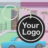 Je eigen Logo toevoegen | Zwarte achtergrond Sleutelhanger