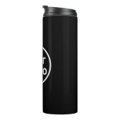 Je eigen Logo toevoegen | Zwarte achtergrond Thermosbeker (Geroteerd rechts)