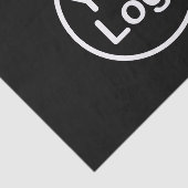 Je eigen Logo toevoegen | Zwarte achtergrond Tissuepapier (Detail)