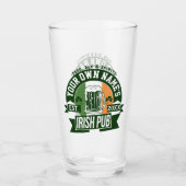 Je eigen naam hier | Irish Pub St. Patrick's Day Glas (Voorkant)
