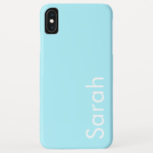 Je eigen naam of woord   Zachte luchtblauw Case-Mate iPhone Case