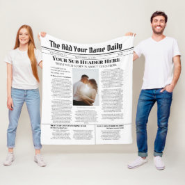 Je eigen nieuwsartikel op de voorpagina Persoonlij Fleece Deken