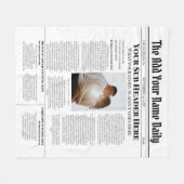 Je eigen nieuwsartikel op de voorpagina Persoonlij Fleece Deken (Voorkant (Horizontaal))