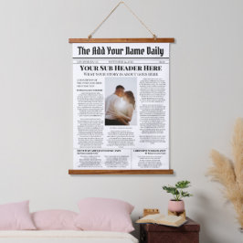 Je eigen nieuwsartikel op de voorpagina Persoonlij Hangend Wandkleed