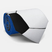 Je eigen nummer | Football Soccer Deep Blue Stropdas (Opgerold)