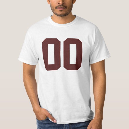 Je eigen nummers en naam t-shirt (Voorkant)