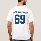 Je eigen nummers en naam t-shirt (Achterkant)