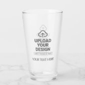 Je Eigen Ontwerp met Aangepaste Bericht Glas (Achterkant)