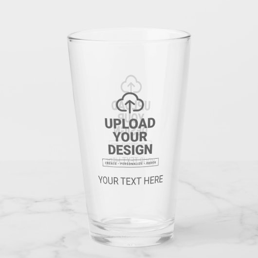 Je Eigen Ontwerp met Aangepaste Bericht Glas (Voorkant)