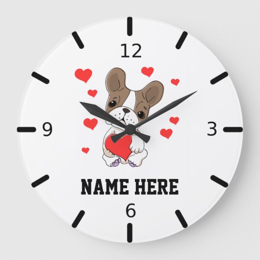 Je eigen papaverliefde personaliseren grote klok (Voorkant)