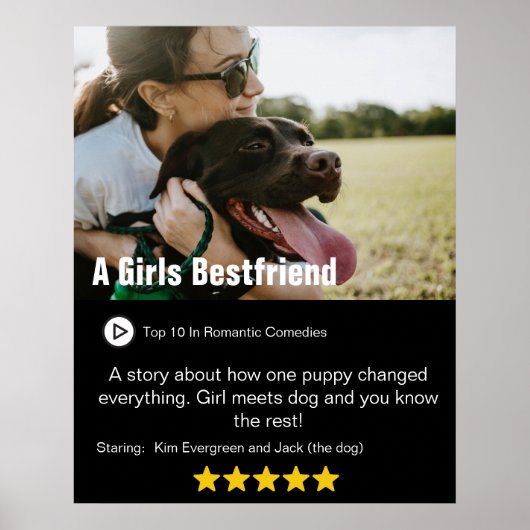 Je eigen persoonlijke Poster voor films (Voorkant)