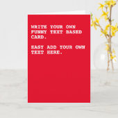 Je eigen persoonlijke tekst gebaseerde grappige kaart (Gele Bloem)