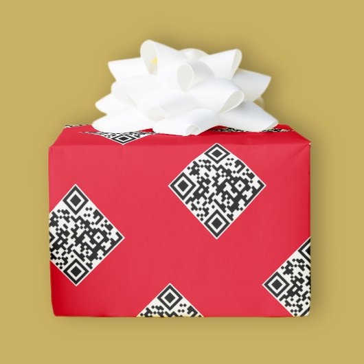 Je eigen QR-code | Eenvoudig herhalend patroon Cadeaupapier