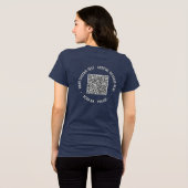 Je eigen QR-code scan aangepaste tekst grappig per Tri-Blend Shirt (Achterkant volledig)