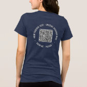 Je eigen QR-code scan aangepaste tekst grappig per Tri-Blend Shirt (Achterkant)