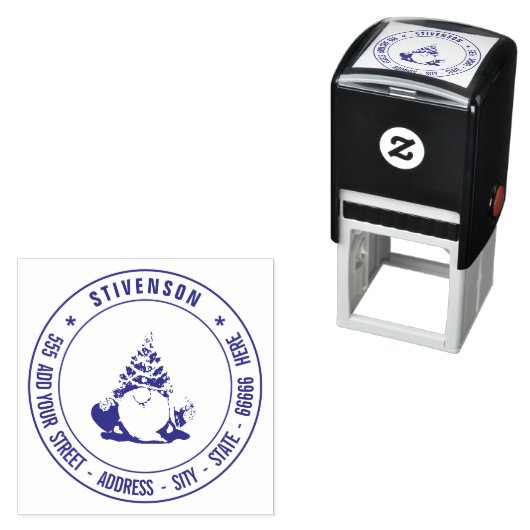 Je eigen retouradres Aangepast Afbeelding op maat Zelfinktende Stempel (In situ)