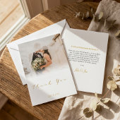 Je eigen romantische foto, verloop, bruiloft bedankkaart