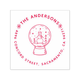 Je eigen Snowman-vakantieadres maken Zelfinktende Stempel